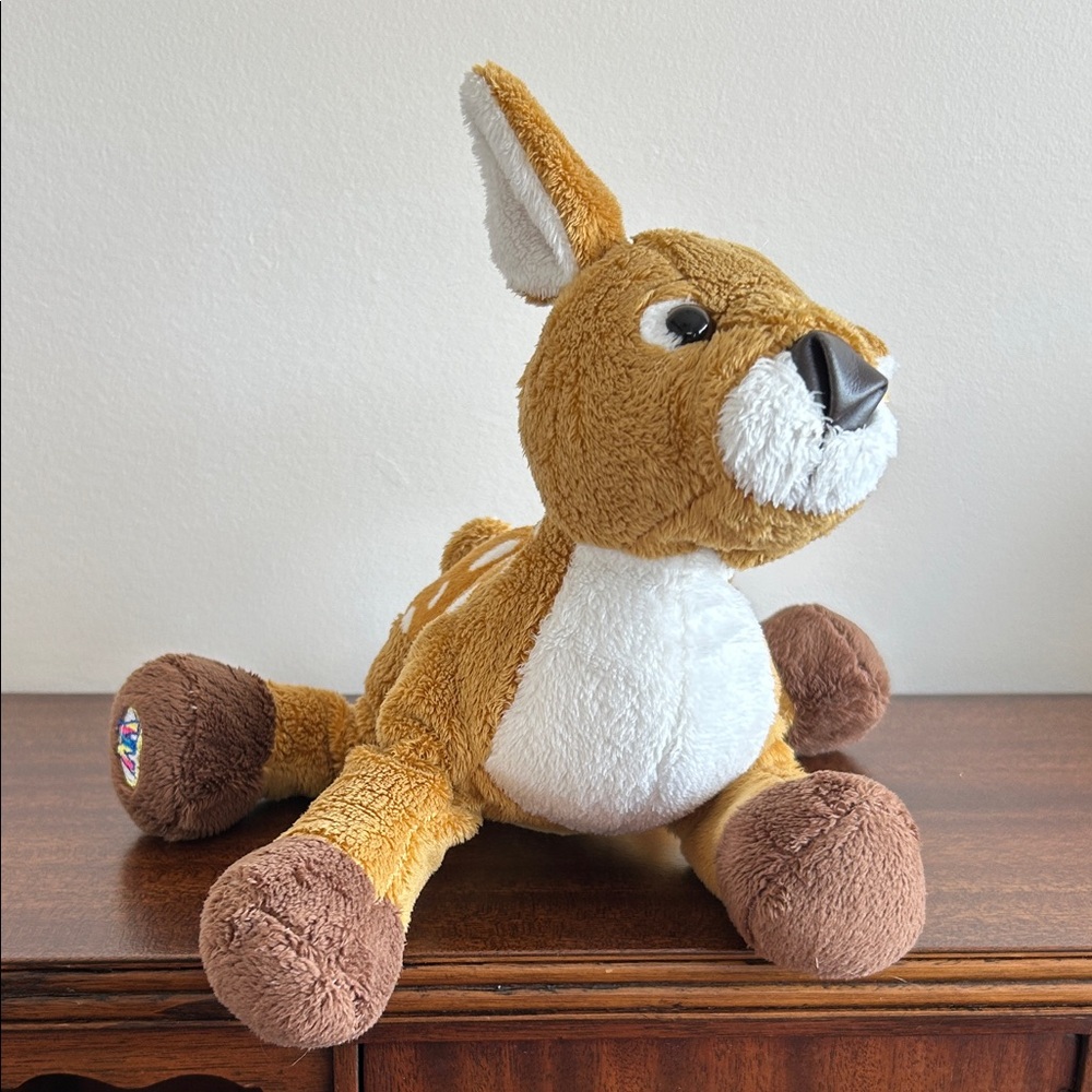 SOLD—Brown and White Plush Deer Toy